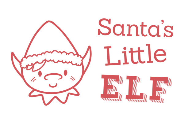 Santa's Little Elf Outline Branding